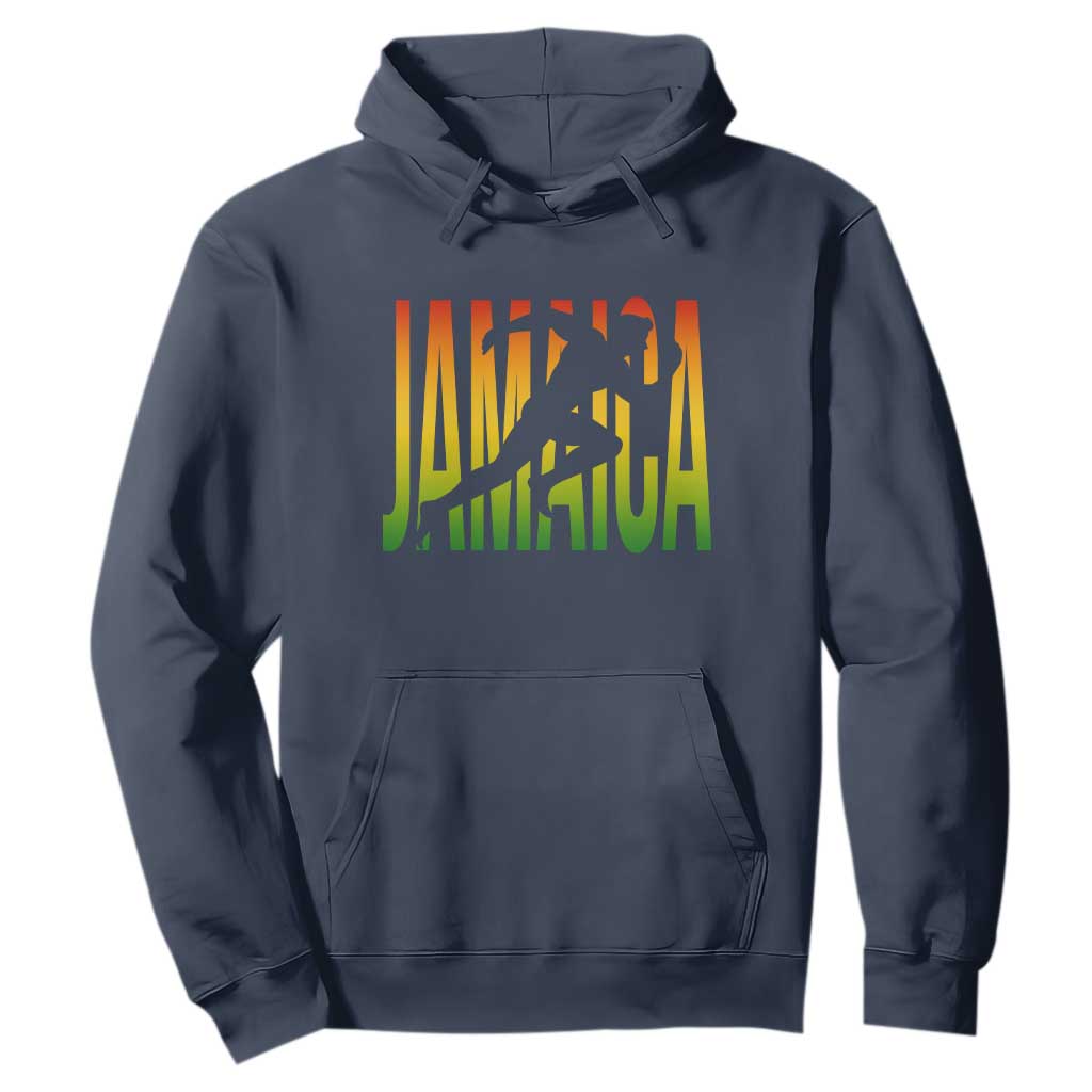 Jamaica Track And Field Hoodie Retro Vintage Sport Jamaican Flag TS10 Navy Print Your Wear