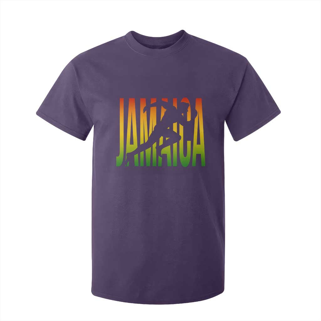 Jamaica Track And Field T Shirt For Kid Retro Vintage Sport Jamaican Flag TS10 Purple Print Your Wear