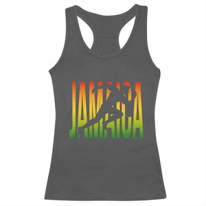 Jamaica Track And Field Racerback Tank Top Retro Vintage Sport Jamaican Flag TS10 Dark Heather Print Your Wear