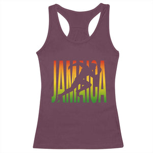 Jamaica Track And Field Racerback Tank Top Retro Vintage Sport Jamaican Flag TS10 Maroon Print Your Wear