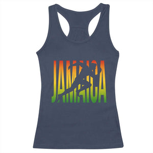 Jamaica Track And Field Racerback Tank Top Retro Vintage Sport Jamaican Flag TS10 Navy Print Your Wear