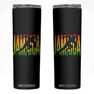 Jamaica Track And Field Skinny Tumbler Retro Vintage Sport Jamaican Flag TS10 Black Print Your Wear