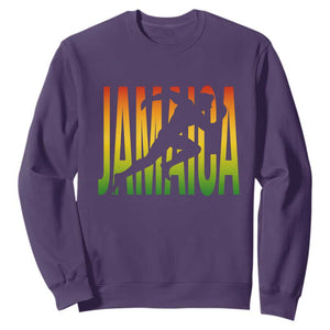 Jamaica Track And Field Sweatshirt Retro Vintage Sport Jamaican Flag TS10 Purple Print Your Wear