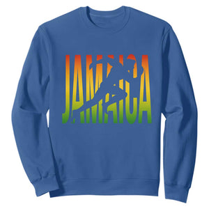 Jamaica Track And Field Sweatshirt Retro Vintage Sport Jamaican Flag TS10 Royal Blue Print Your Wear