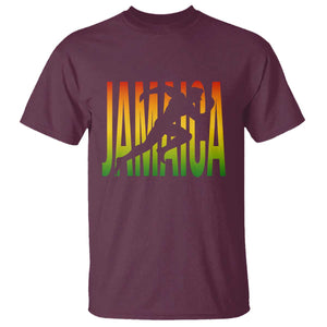 Jamaica Track And Field T Shirt Retro Vintage Sport Jamaican Flag TS10 Maroon Print Your Wear