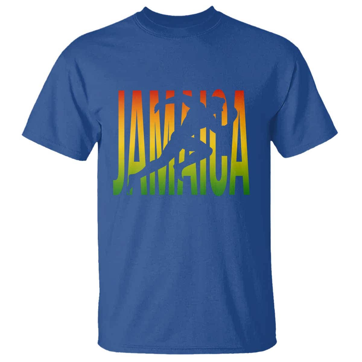 Jamaica Track And Field T Shirt Retro Vintage Sport Jamaican Flag TS10 Royal Blue Print Your Wear