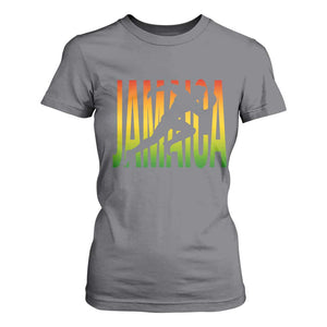 Jamaica Track And Field T Shirt For Women Retro Vintage Sport Jamaican Flag TS10 Charcoal Print Your Wear