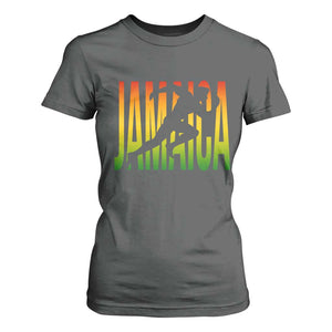 Jamaica Track And Field T Shirt For Women Retro Vintage Sport Jamaican Flag TS10 Dark Heather Print Your Wear