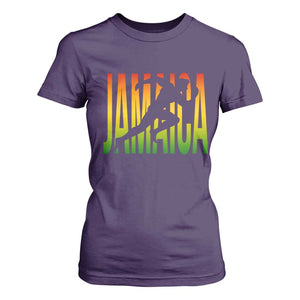 Jamaica Track And Field T Shirt For Women Retro Vintage Sport Jamaican Flag TS10 Purple Print Your Wear