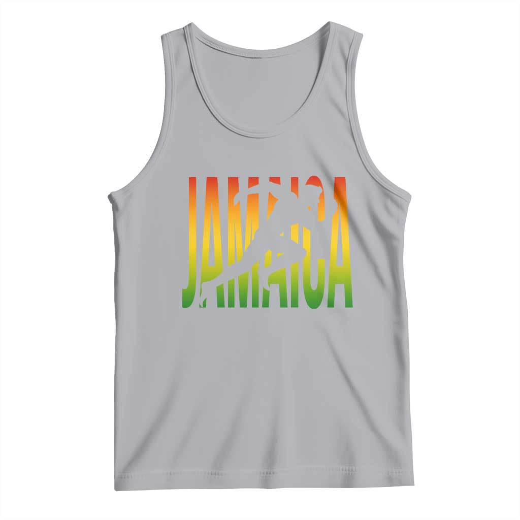 Jamaica Track And Field Tank Top Retro Vintage Sport Jamaican Flag TS10 Athletic Heather Print Your Wear