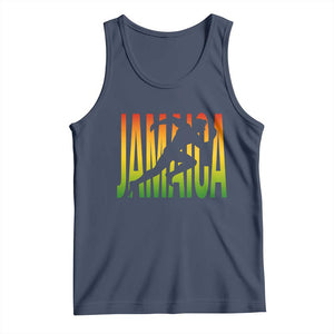 Jamaica Track And Field Tank Top Retro Vintage Sport Jamaican Flag TS10 Navy Print Your Wear