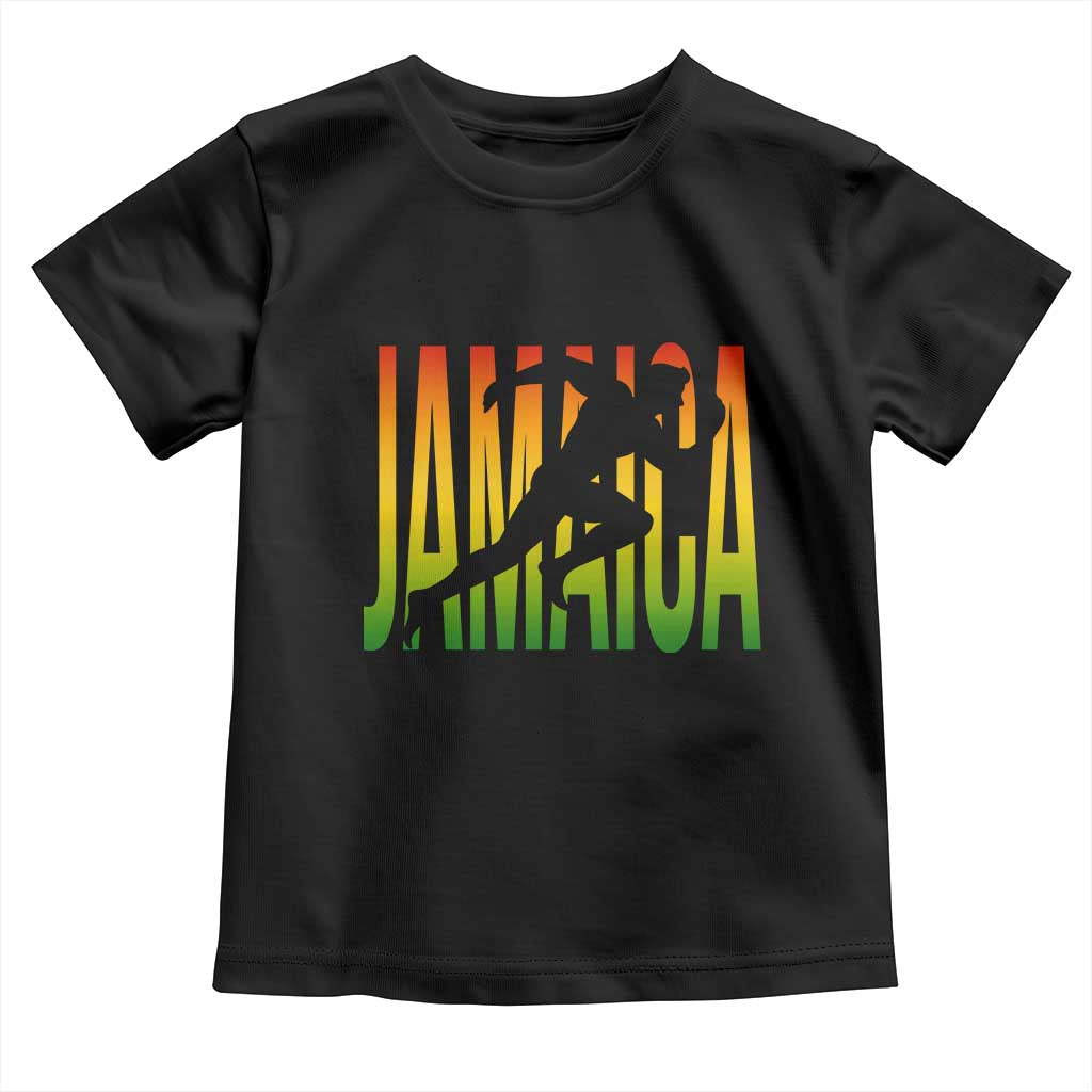 Jamaica Track And Field Toddler T Shirt Retro Vintage Sport Jamaican Flag TS10 Black Print Your Wear