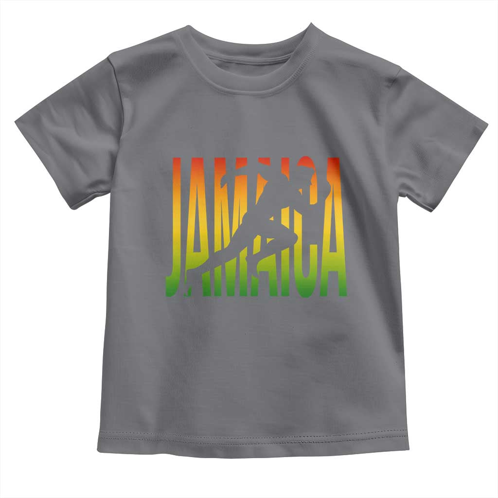 Jamaica Track And Field Toddler T Shirt Retro Vintage Sport Jamaican Flag TS10 Charcoal Print Your Wear