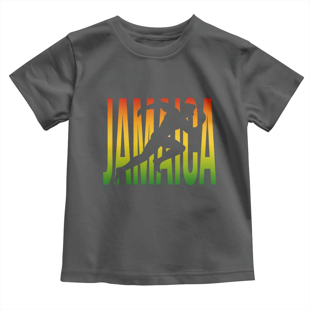 Jamaica Track And Field Toddler T Shirt Retro Vintage Sport Jamaican Flag TS10 Dark Heather Print Your Wear