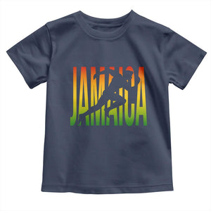 Jamaica Track And Field Toddler T Shirt Retro Vintage Sport Jamaican Flag TS10 Navy Print Your Wear