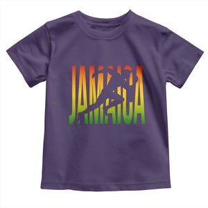 Jamaica Track And Field Toddler T Shirt Retro Vintage Sport Jamaican Flag TS10 Purple Print Your Wear
