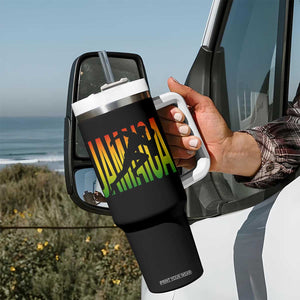 Jamaica Track And Field Tumbler With Handle Retro Vintage Sport Jamaican Flag TS10 Print Your Wear
