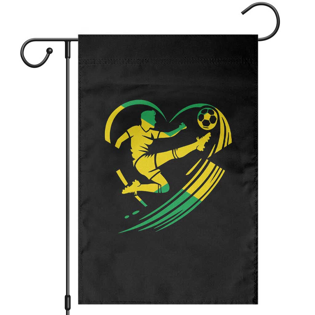 Jamaica Soccer Garden Flag Jamaican Flag Reggae Football Caribbean Pride TS10 Black Print Your Wear