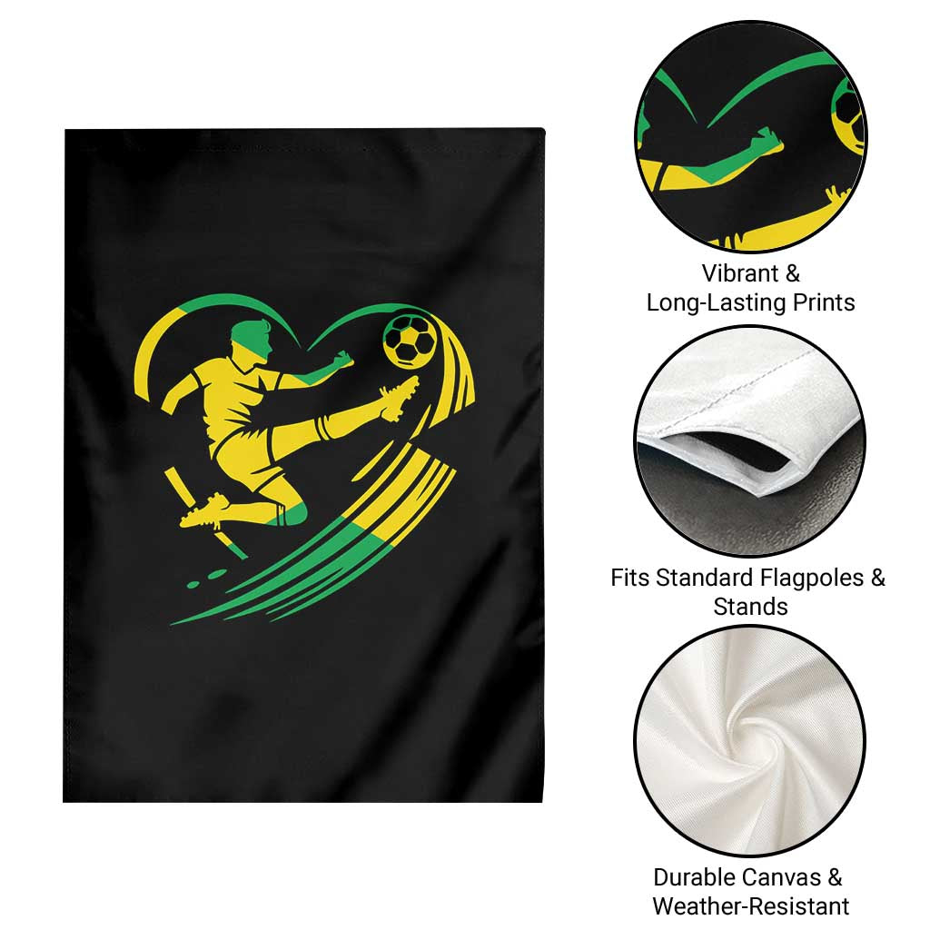 Jamaica Soccer Garden Flag Jamaican Flag Reggae Football Caribbean Pride TS10 Print Your Wear