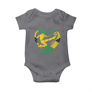 Jamaica Soccer Baby Onesie Jamaican Flag Reggae Football Caribbean Pride TS10 Charcoal Print Your Wear