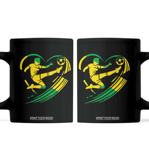 Jamaica Soccer Coffee Mug Jamaican Flag Reggae Football Caribbean Pride TS10 Black Print Your Wear