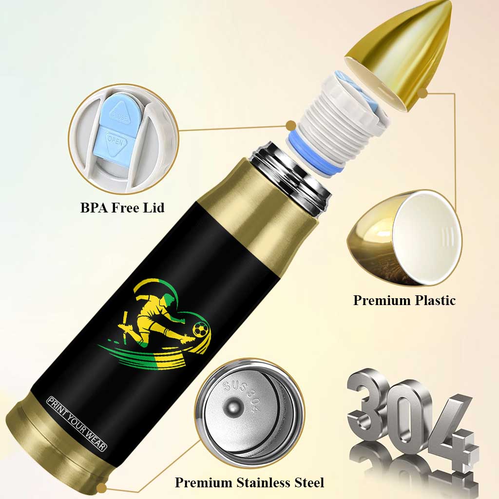 Jamaica Soccer Bullet Tumbler Jamaican Flag Reggae Football Caribbean Pride TS10 Print Your Wear