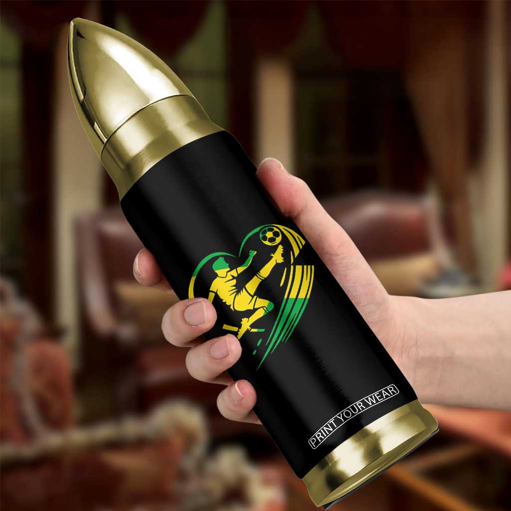 Jamaica Soccer Bullet Tumbler Jamaican Flag Reggae Football Caribbean Pride TS10 Print Your Wear
