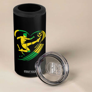 Jamaica Soccer 4 in 1 Can Cooler Tumbler Jamaican Flag Reggae Football Caribbean Pride TS10 Print Your Wear
