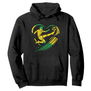 Jamaica Soccer Hoodie Jamaican Flag Reggae Football Caribbean Pride TS10 Black Print Your Wear