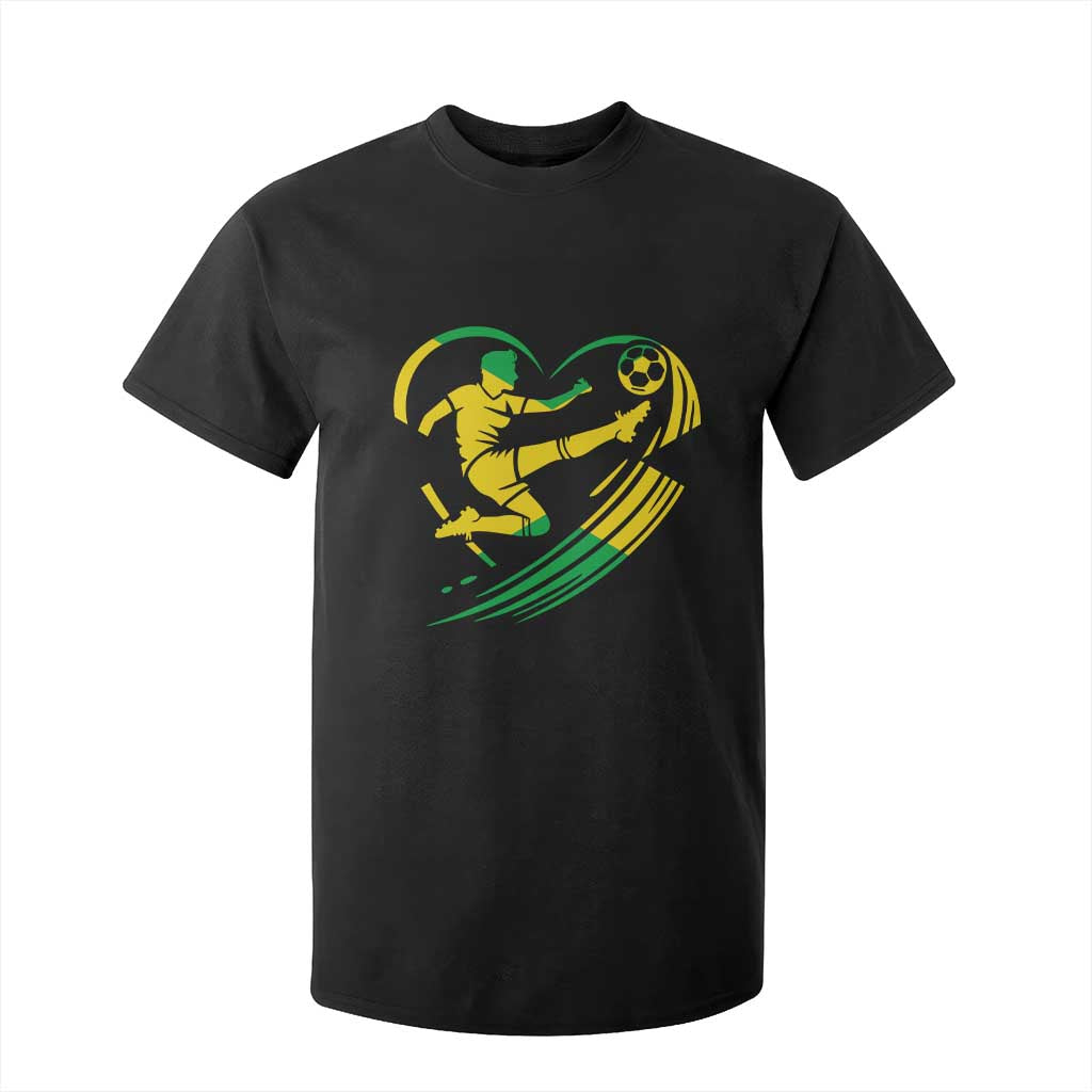 Jamaica Soccer T Shirt For Kid Jamaican Flag Reggae Football Caribbean Pride TS10 Black Print Your Wear