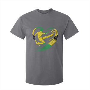 Jamaica Soccer T Shirt For Kid Jamaican Flag Reggae Football Caribbean Pride TS10 Charcoal Print Your Wear