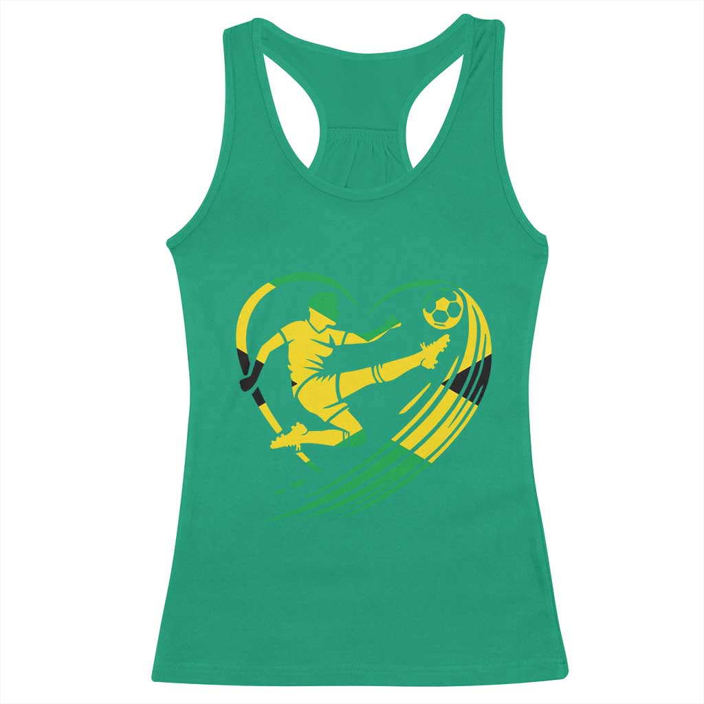 Jamaica Soccer Racerback Tank Top Jamaican Flag Reggae Football Caribbean Pride TS10 Irish Green Print Your Wear