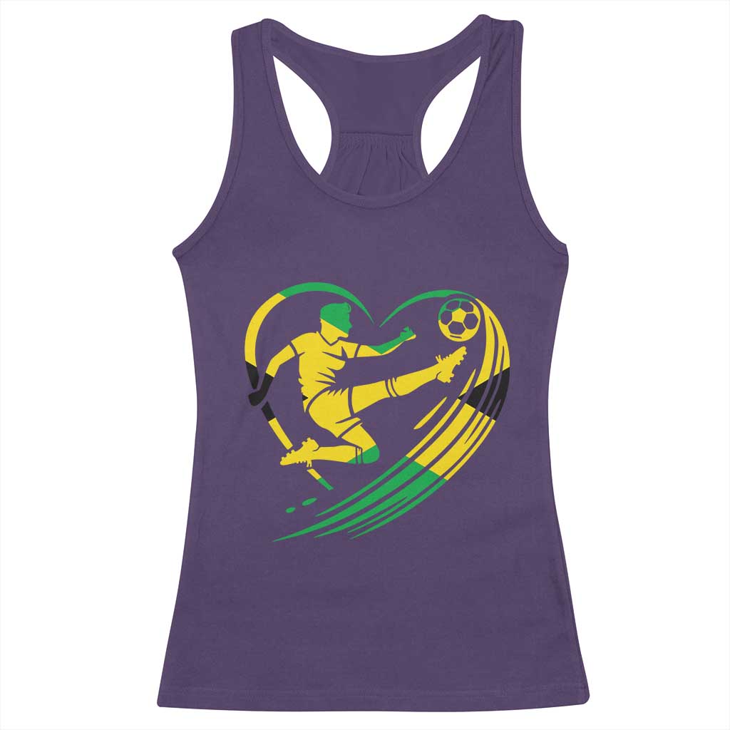 Jamaica Soccer Racerback Tank Top Jamaican Flag Reggae Football Caribbean Pride TS10 Purple Print Your Wear
