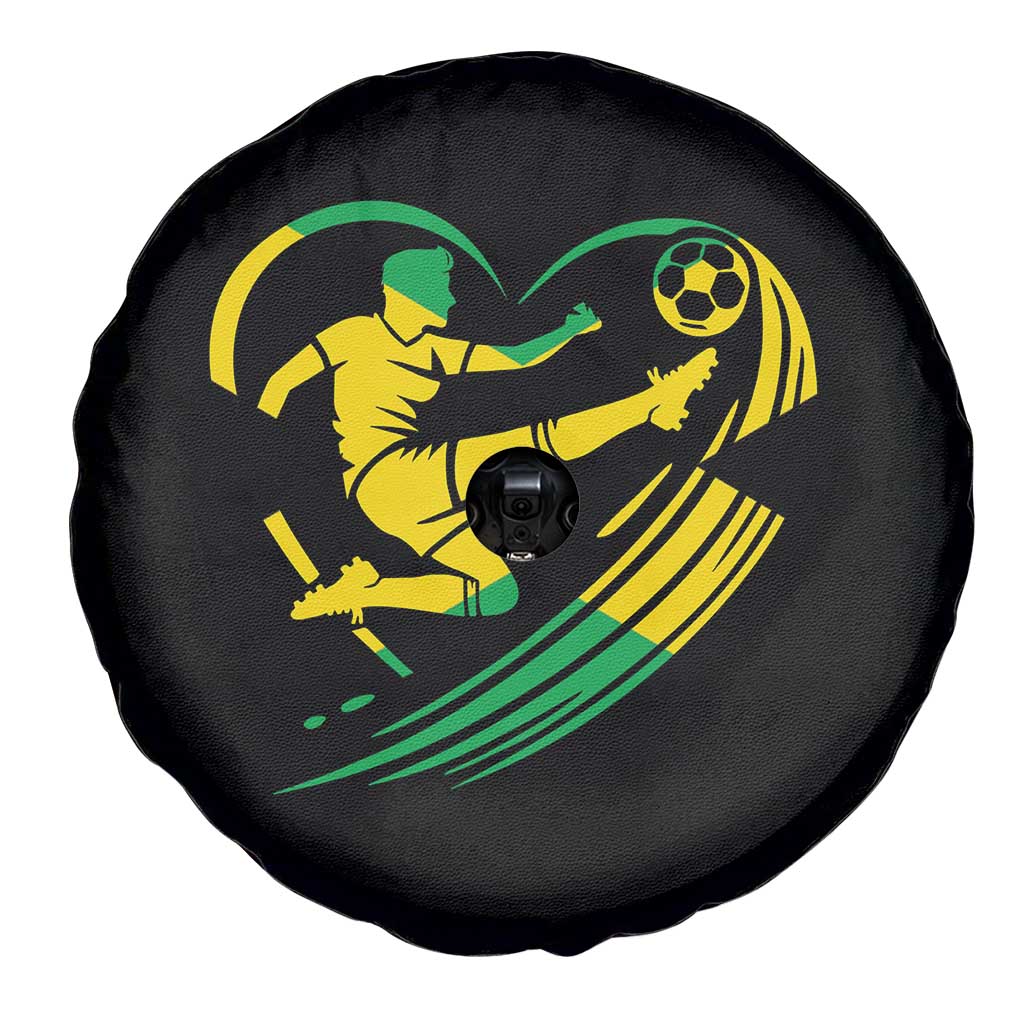Jamaica Soccer Spare Tire Cover Jamaican Flag Reggae Football Caribbean Pride TS10 Print Your Wear