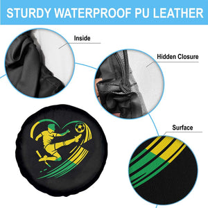 Jamaica Soccer Spare Tire Cover Jamaican Flag Reggae Football Caribbean Pride TS10 Print Your Wear