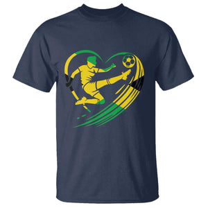 Jamaica Soccer T Shirt Jamaican Flag Reggae Football Caribbean Pride TS10 Navy Print Your Wear