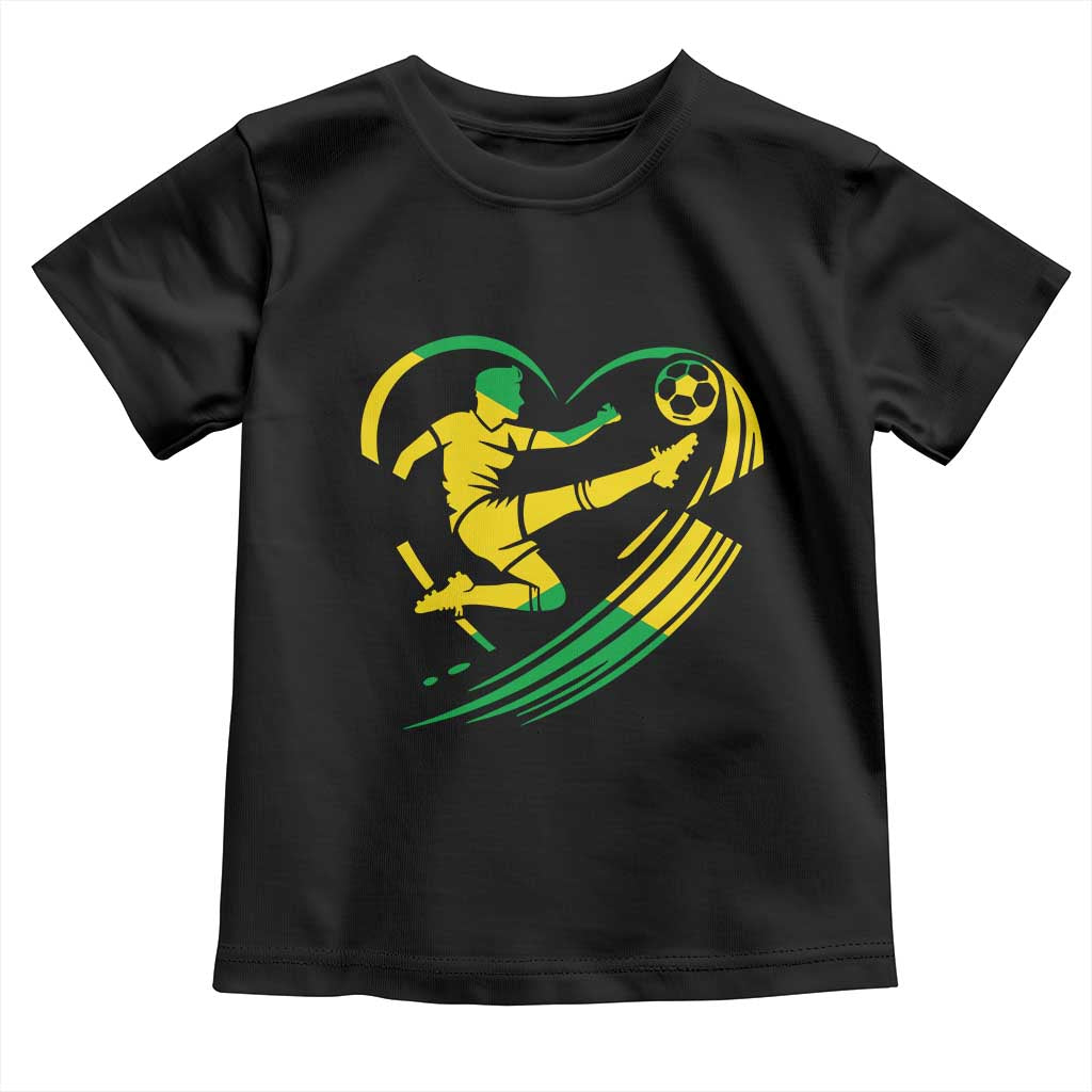 Jamaica Soccer Toddler T Shirt Jamaican Flag Reggae Football Caribbean Pride TS10 Black Print Your Wear