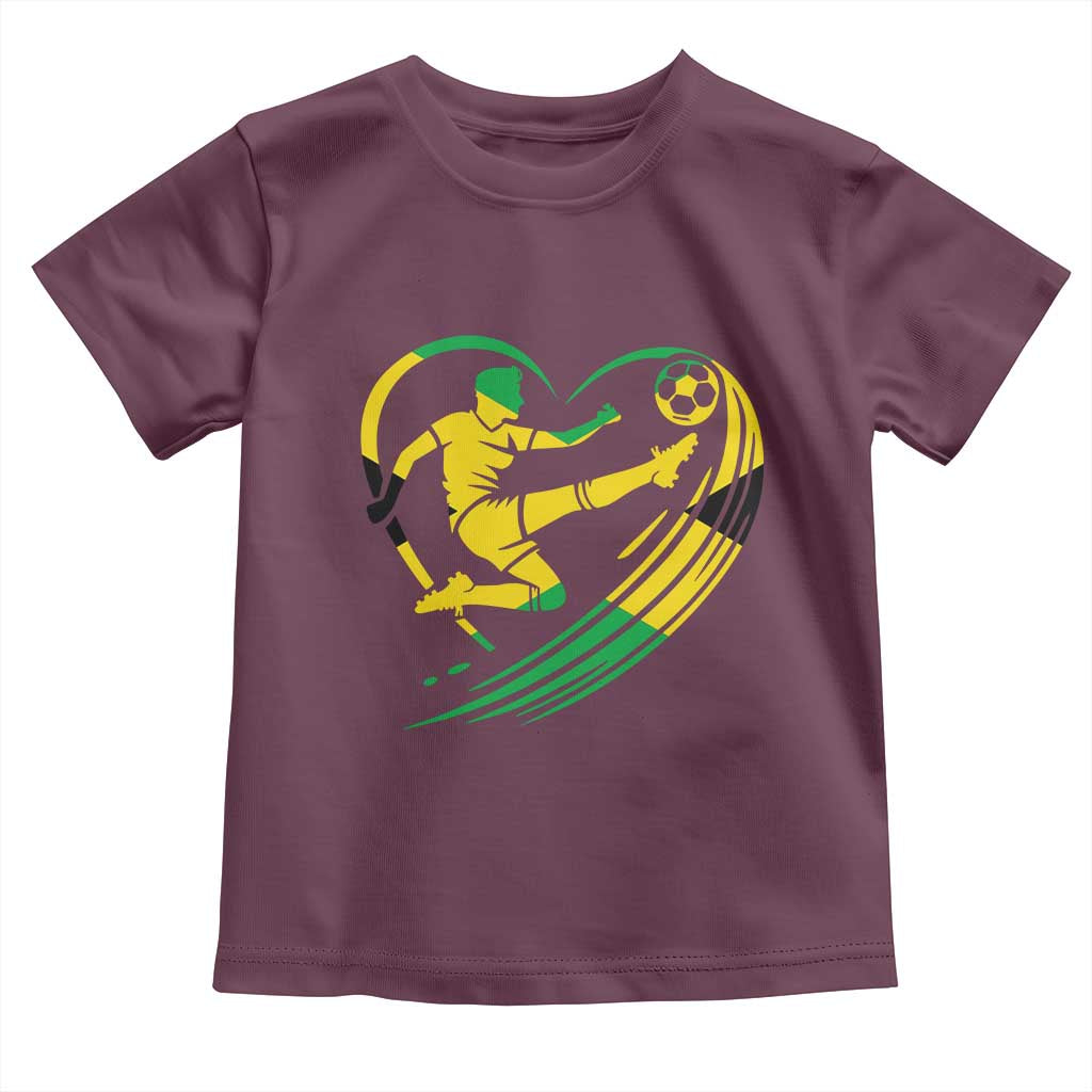 Jamaica Soccer Toddler T Shirt Jamaican Flag Reggae Football Caribbean Pride TS10 Maroon Print Your Wear