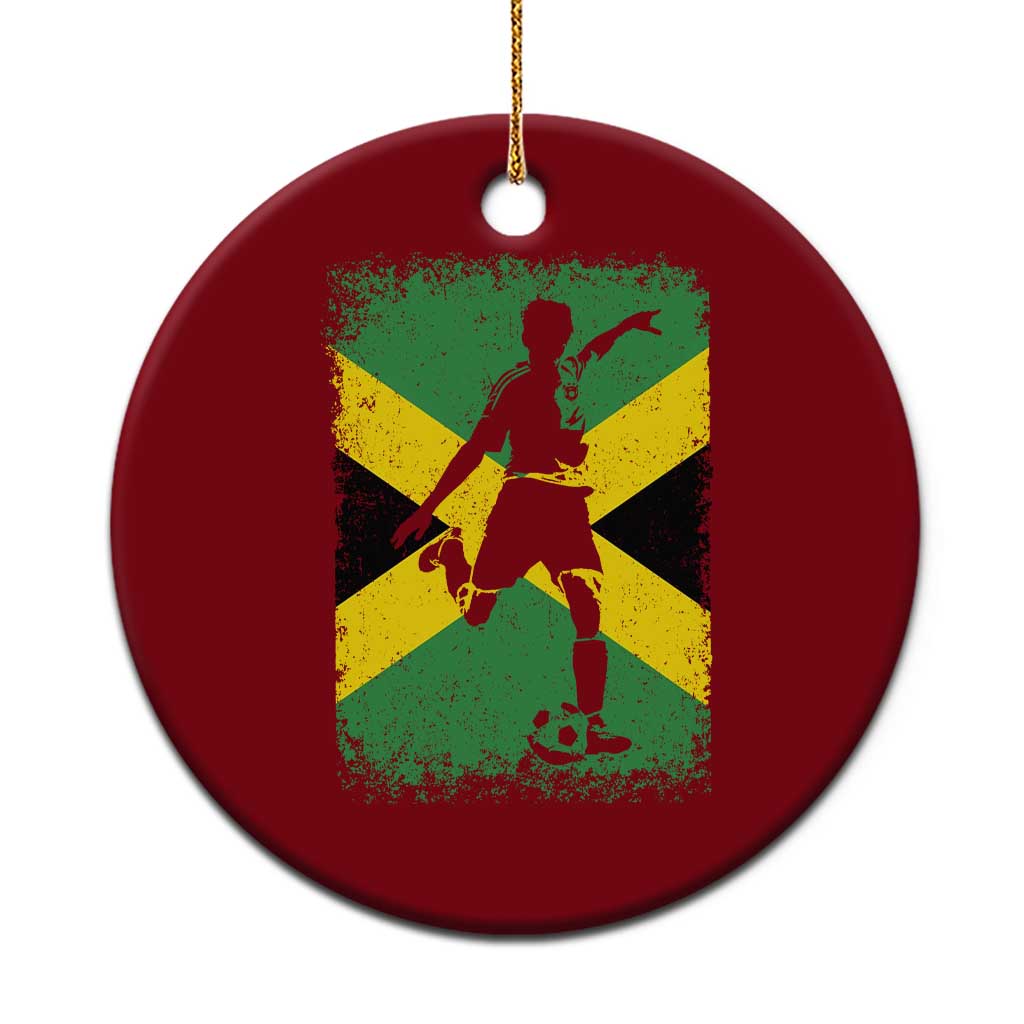 Jamaica Soccer Ceramic Ornament Retro Vintage Watercolors Sport Jamaican Flag TS10 1pc Red Print Your Wear