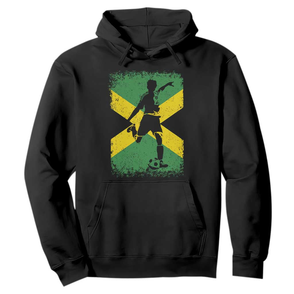 Jamaica Soccer Hoodie Retro Vintage Watercolors Sport Jamaican Flag TS10 Black Print Your Wear