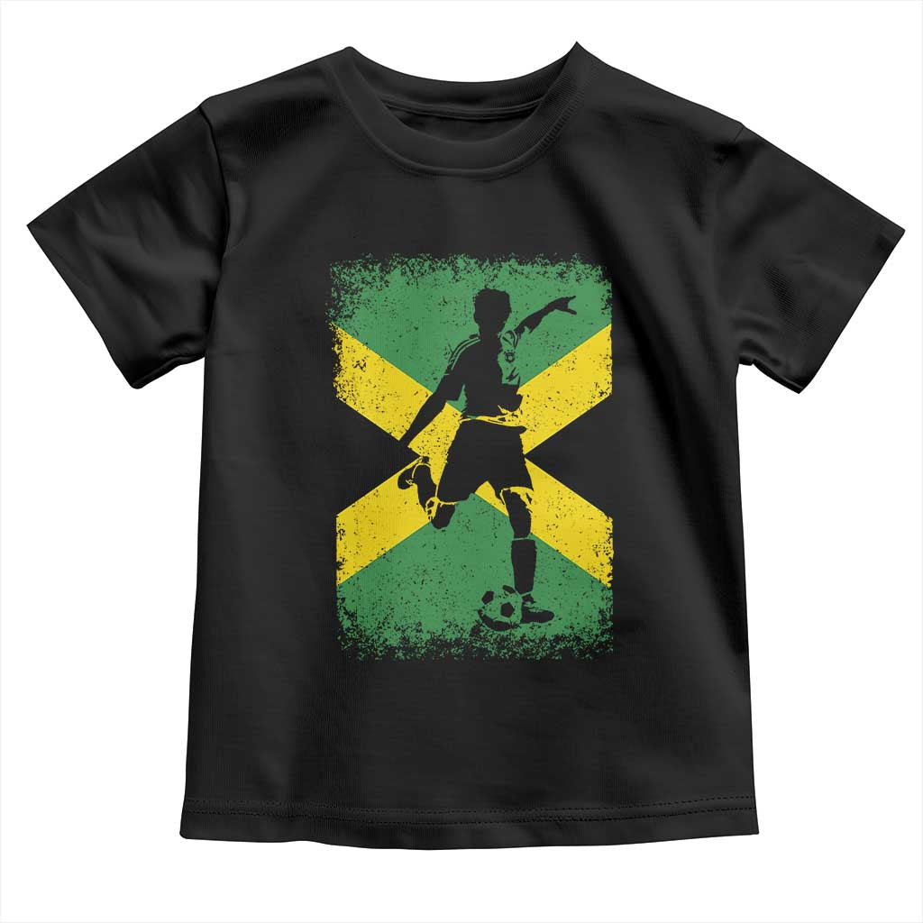 Jamaica Soccer Toddler T Shirt Retro Vintage Watercolors Sport Jamaican Flag TS10 Black Print Your Wear
