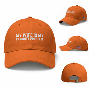 My Wife Is My Favorite Problem Funny Husband Marriage Graphic Baseball Cap