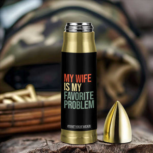 My Wife Is My Favorite Problem Funny Bullet Tumbler Retro 70s Husband Graphic TS10 Print Your Wear