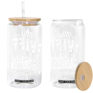 My Wife Is My Favorite Problem Funny Husband Glass Can