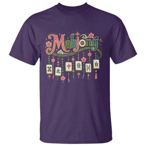 Funny Mahjong Lovers T Shirt Funny Mahjong Lovers Chinese Game Floral Vintage Aesthetic Graphic