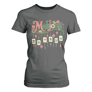 Funny Mahjong Lovers T Shirt For Women Funny Mahjong Lovers Chinese Game Floral Vintage Aesthetic Graphic