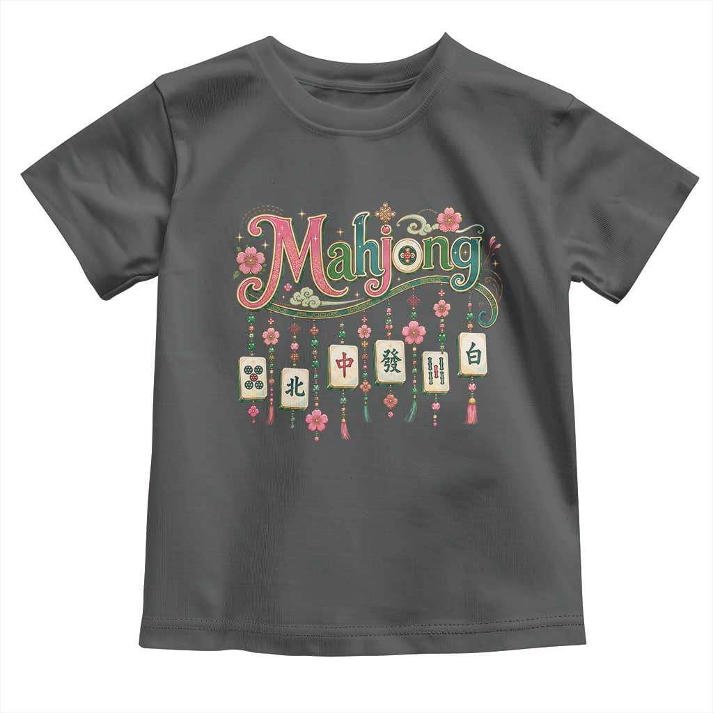 Funny Mahjong Lovers Toddler T Shirt Funny Mahjong Lovers Chinese Game Floral Vintage Aesthetic Graphic