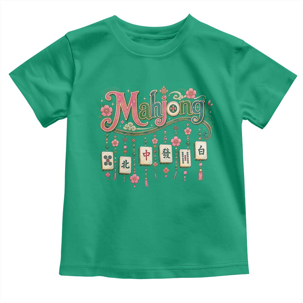 Funny Mahjong Lovers Toddler T Shirt Funny Mahjong Lovers Chinese Game Floral Vintage Aesthetic Graphic