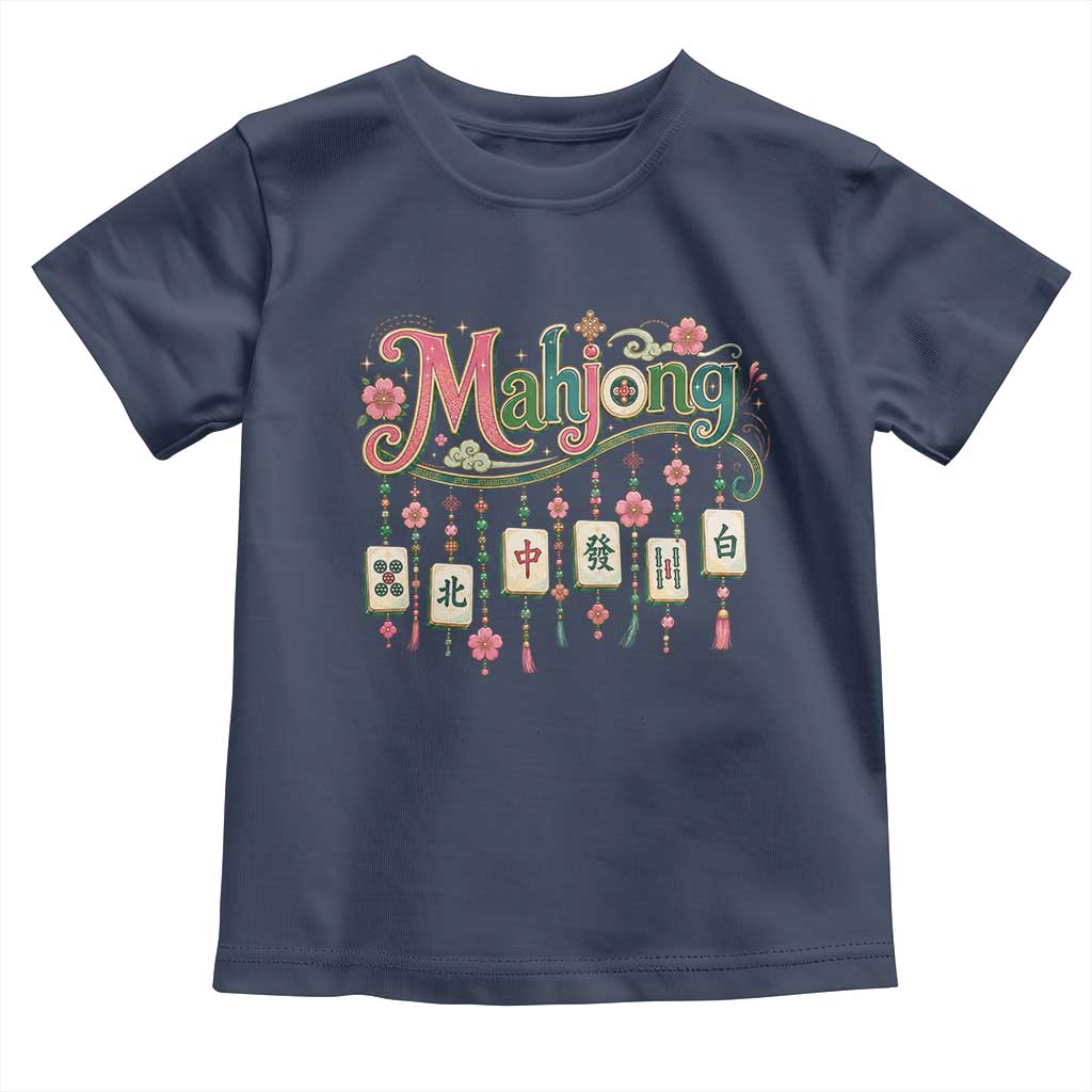 Funny Mahjong Lovers Toddler T Shirt Funny Mahjong Lovers Chinese Game Floral Vintage Aesthetic Graphic