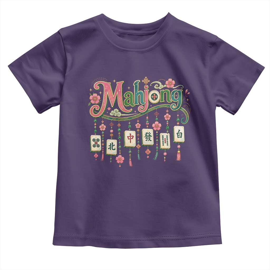 Funny Mahjong Lovers Toddler T Shirt Funny Mahjong Lovers Chinese Game Floral Vintage Aesthetic Graphic